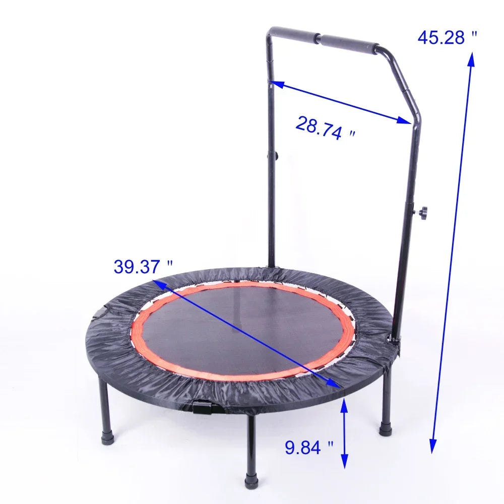 40 Inch Mini Exercise Trampoline for Adults or Kids Indoor Fitness Rebounder Trampoline with Safety Pad Max Load 300LBS