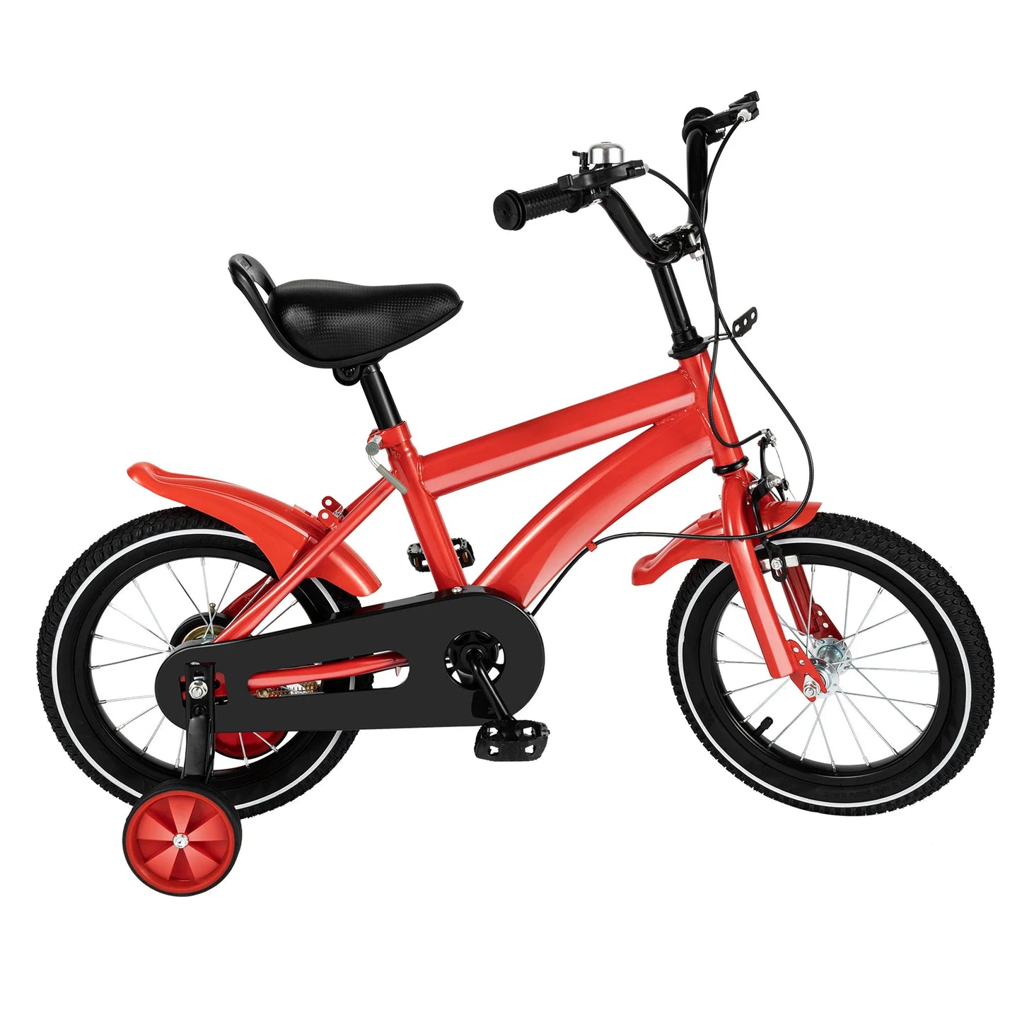 14 Inch Children Bicycle Boys Girls Kids Bike Unisex with Safety Training Wheel 100-115cm Applicable Height for 2-4 Years Old
