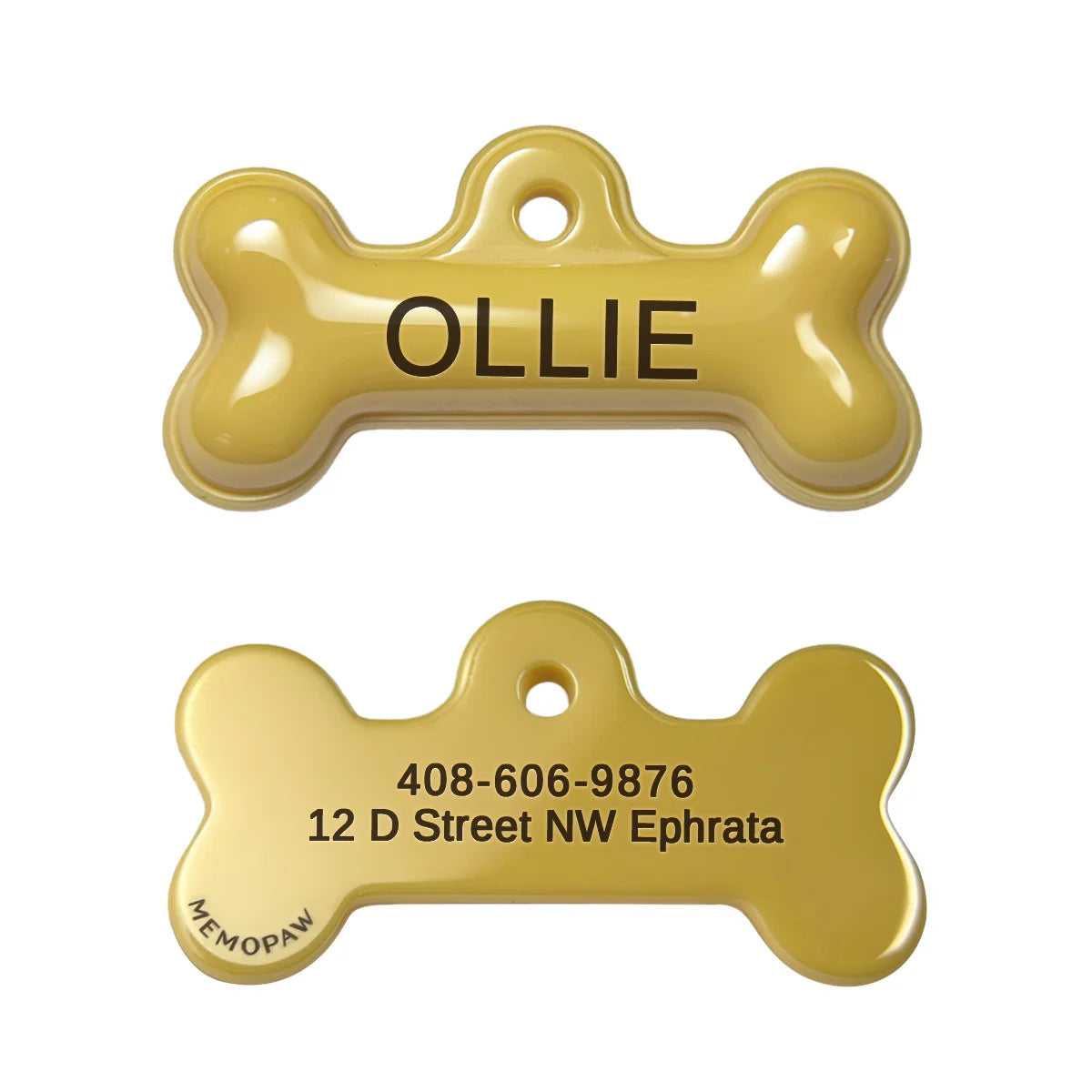 Memopaw Design Personalized Pet Dog Name Tag Copper Free Engraving Anti-lost Collars Tag for Dogs Cats Nameplate