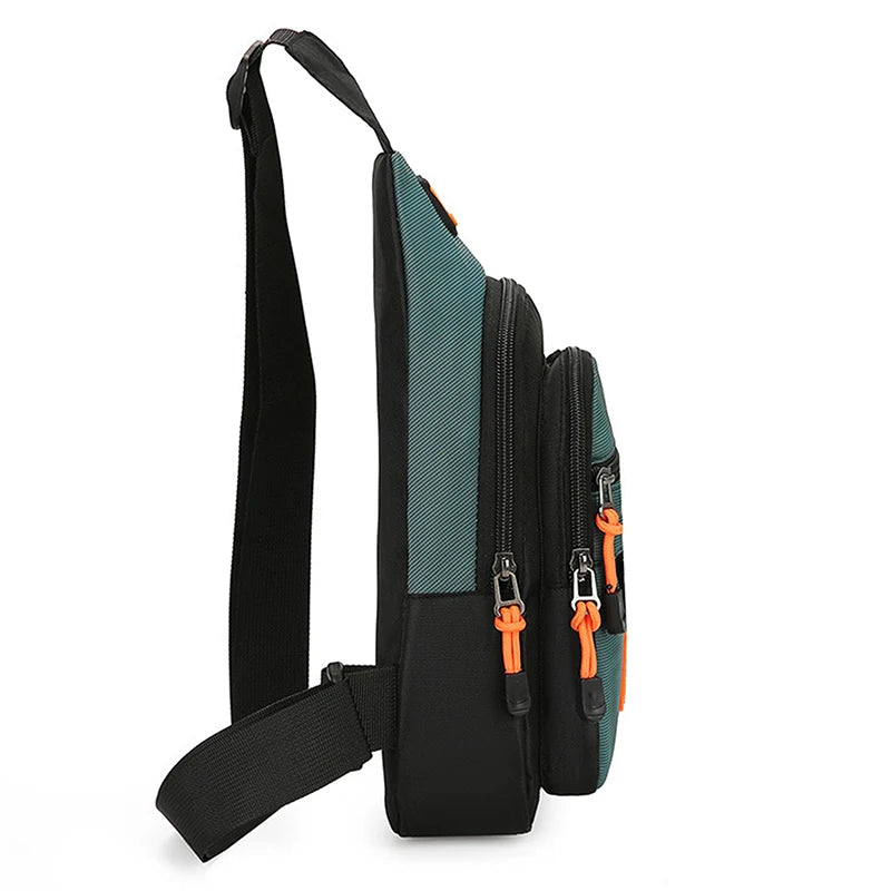 Fashion Men's Chest Bag Handbag Lightweight Oxford Fabric Crossbody Shoulder Bag Stylish Casual Waist Packs Male Chest Bag