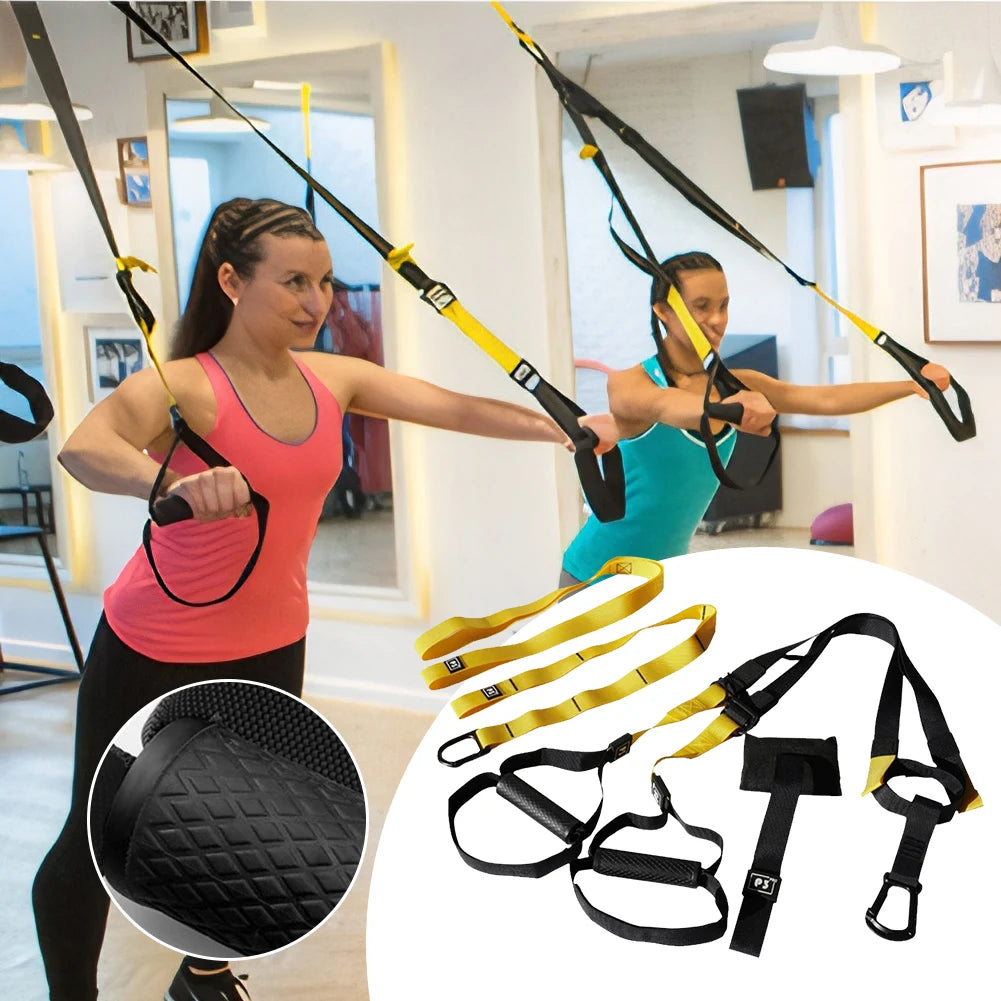 Suspension Trainer System Suspension Training Strap Resistance Trainer Fitness Straps Bodyweight Resistance Bands for Home Gym