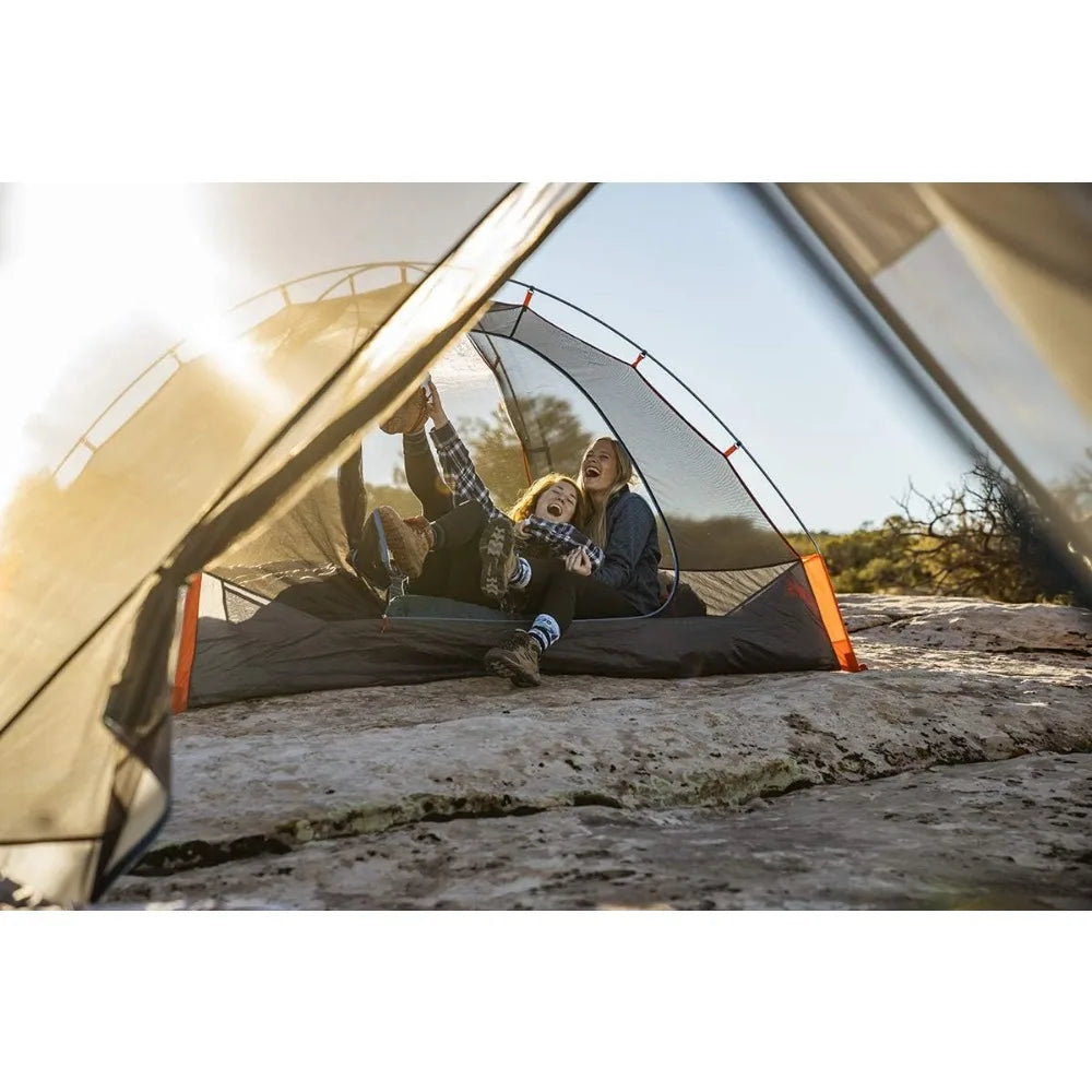 Lightweight Backpack Tent with Quick Corners, Aluminum Pole Frame, Waterproof Polyester Fiber, Can Accommodate 2 People