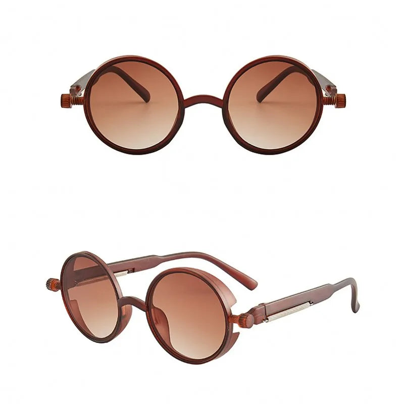 Steampunk Sunglasses Men Women Fashion Round Glasses Vintage Sun Glasses High Quality Unisex Cycling Glasses Motorcycle Goggles