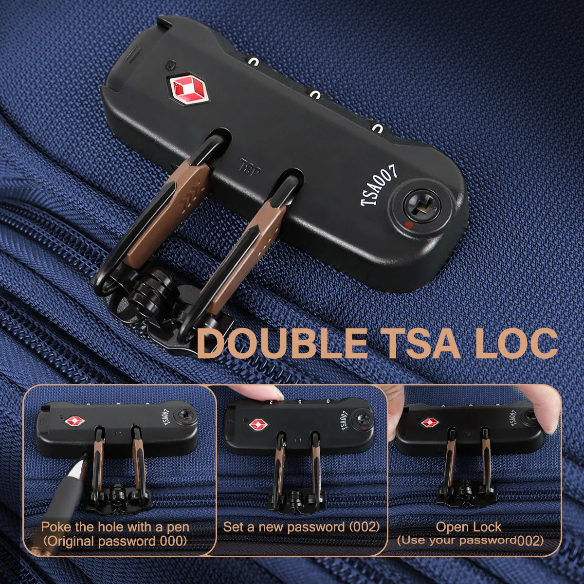 Luggage Sets 3 pieces Softside Expandable Suitcase with Spinner Wheels & TSA Lock Softshell Lightweight Travel Luggage Set