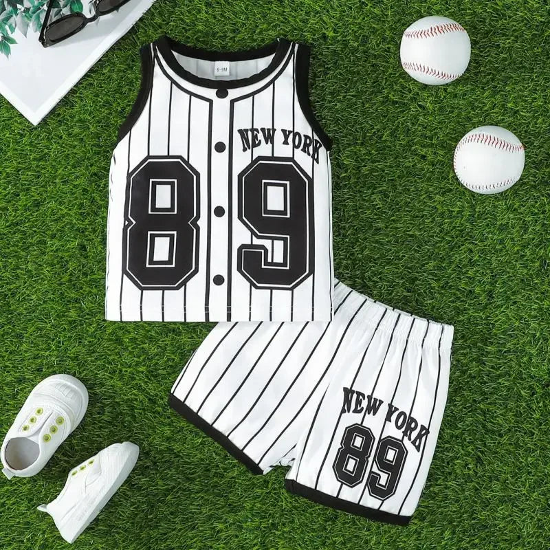 2Pcs Children's Summer Basketball Sets Quick-drying Suits Boys Girls Sport Vest+Shorts Teen Casual Sleeveless Outfits