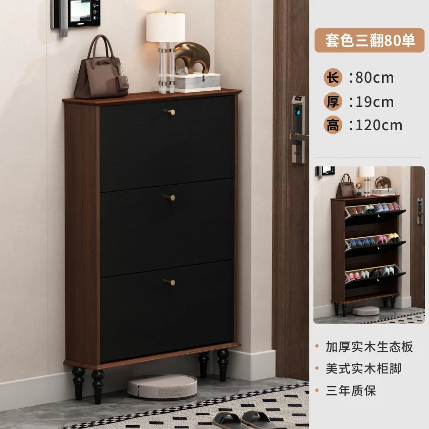 Vertical Storage Shoe Cabinet Organizer Mobile Living Room Shoe Shelf Wooden College Dorm Essentials Gabinete Hotel Furniture