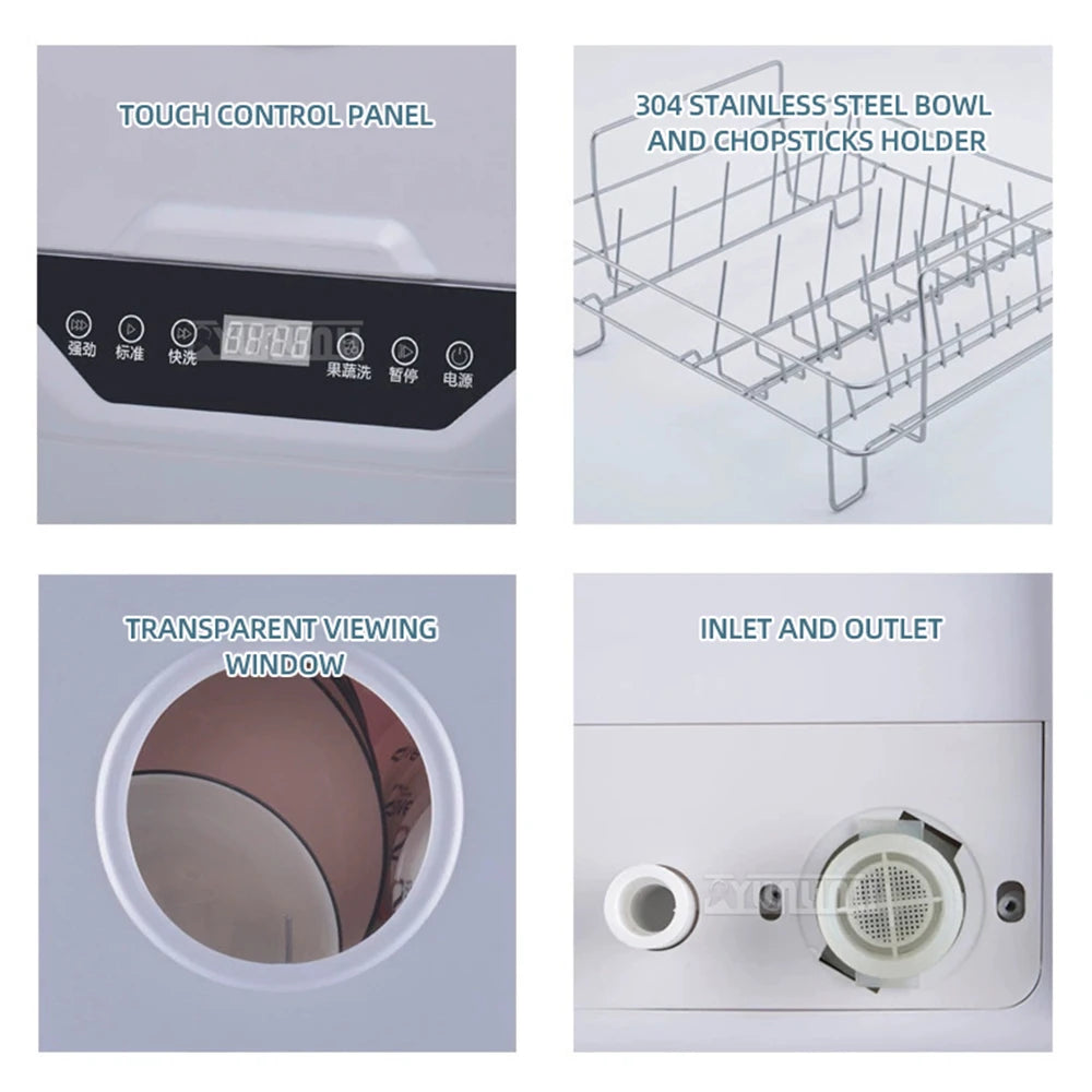 Countertop Dishwasher Electric Dish Washing Machine Kitchen Dish Bowl Vaatwasser Lavastoviglie