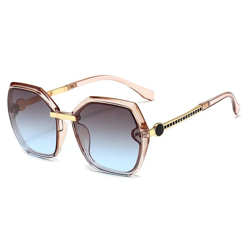 Women Square Sunglasses Ladies Fashion Big Frame Sun Glasses Catwalk Vintage Eyeglasses Sunglass