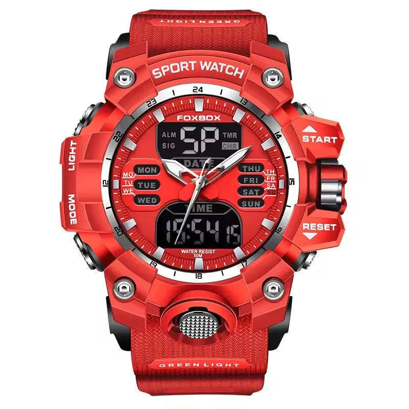LIGE Waterproof Watches for Men Luxury Sport Chronograph Alarm Wristwatch Military Quartz Clock Digital Male Watch Student