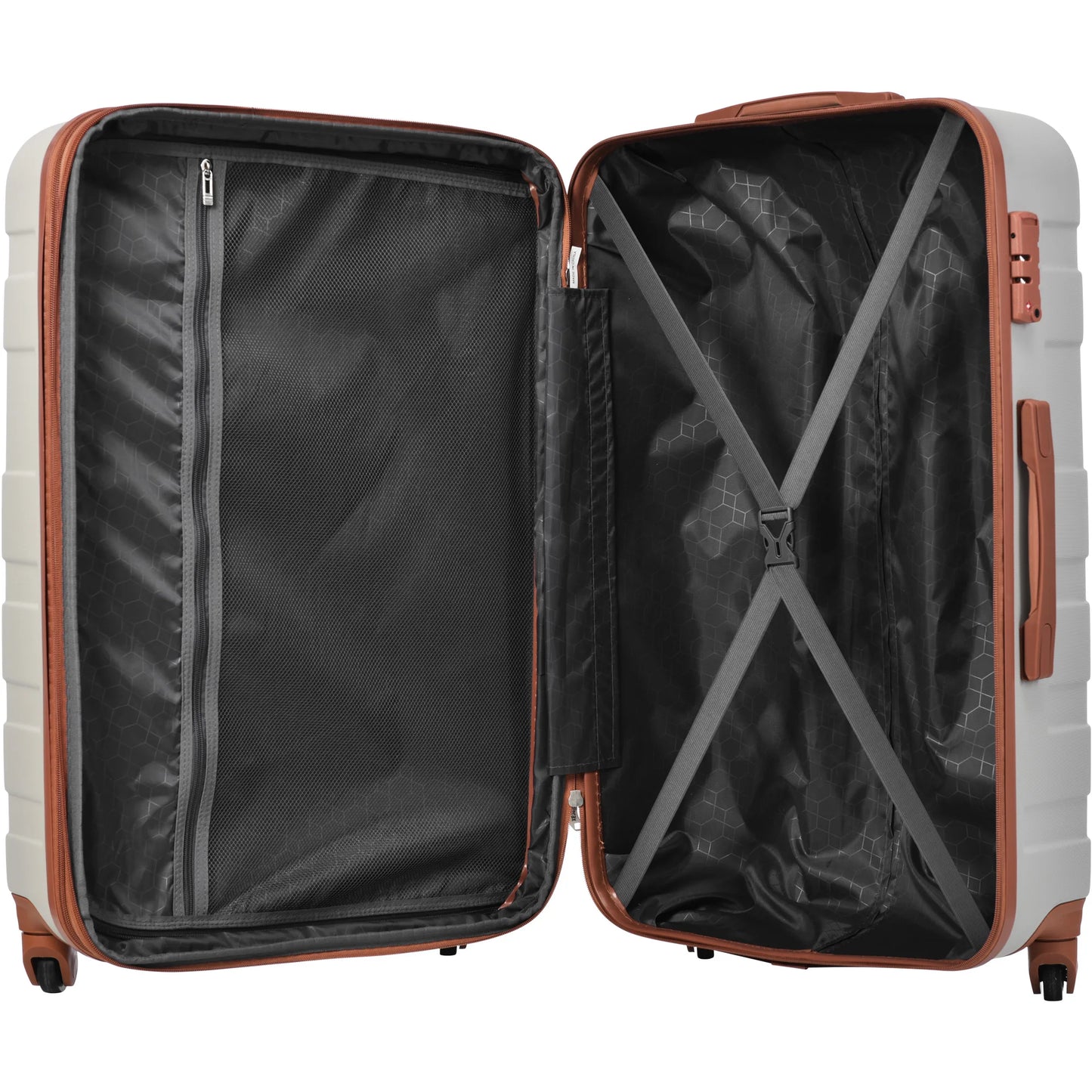 3Pcs Luggage Set 20'' Airline Certified Carry-on 24'' And 28'' Expandable Hardshell Luggage Lightweight Spinner Wheels Suitcase