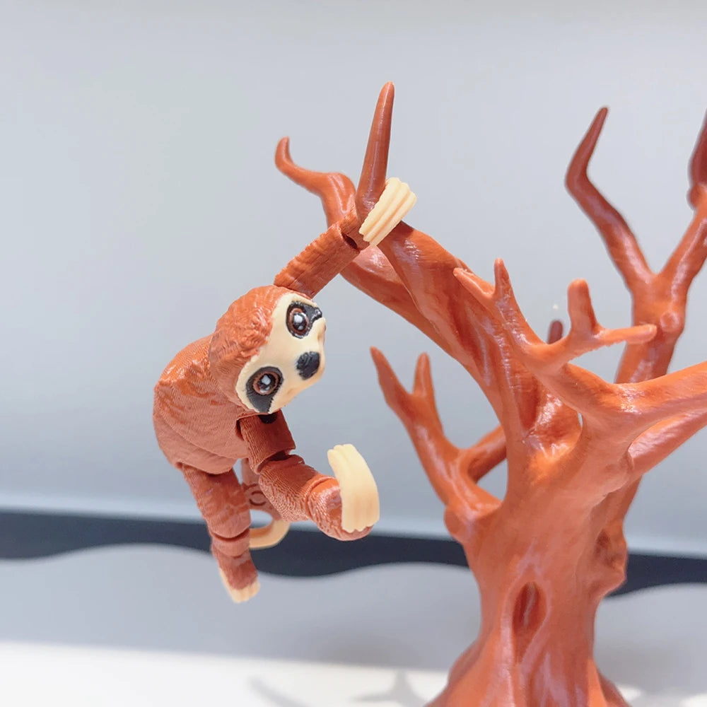 3d Printed Cute And Silly Sloth Model Plastic Ornament Desktop Decoration Sculpture Ornament Holiday Gift