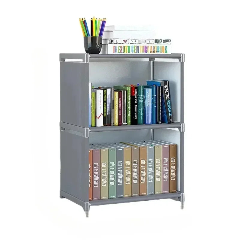Simple Bookshelf Storage Rack Floor Standing Desk Bookshelf Simple Modern Student Storage Rack Storage Combination Cabinet