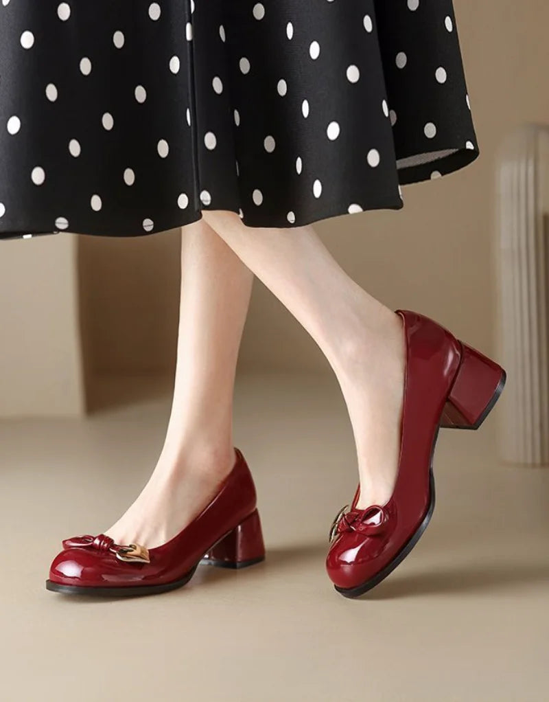 Shoes for Woman 2024 Women's Summer Footwear Round Toe Cute with Medium Heels Loafers Kawaii Trend on Sale Lastest Beau Today