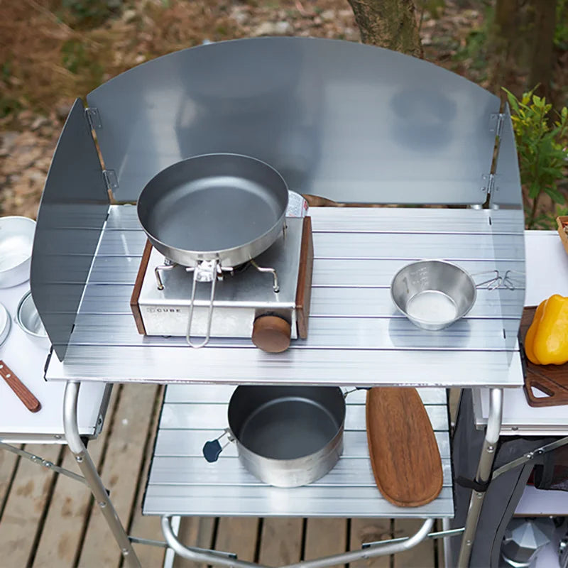 Outdoor Protable Camp Kitchen with Zippered Storage