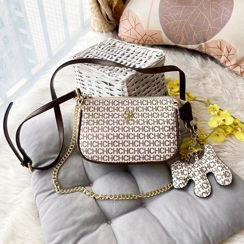 CH Fashion Simple Hundred Brand Elegant Crossbody Women's Bag Letter Design Women's Bag With Shopping