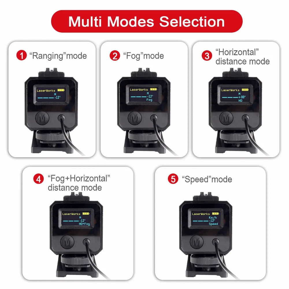 LE-032 Range Finder 1200M IP65 Waterproof Outdoor Realtime Tactical Mini Laser Rangefinder Hunting Scope Mountable For Aim Sight