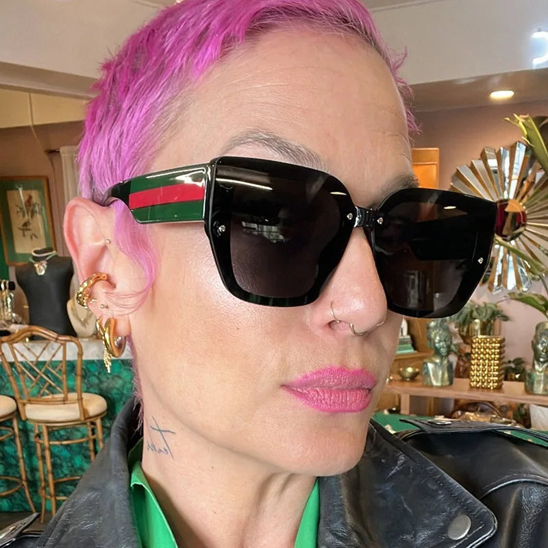 Luxury Designer Sunglasses Woman Men 2025 Vintage Fashion Cat Eye Sun glasses Women's Sunshade Oversized Eyewear Oculos De Sol
