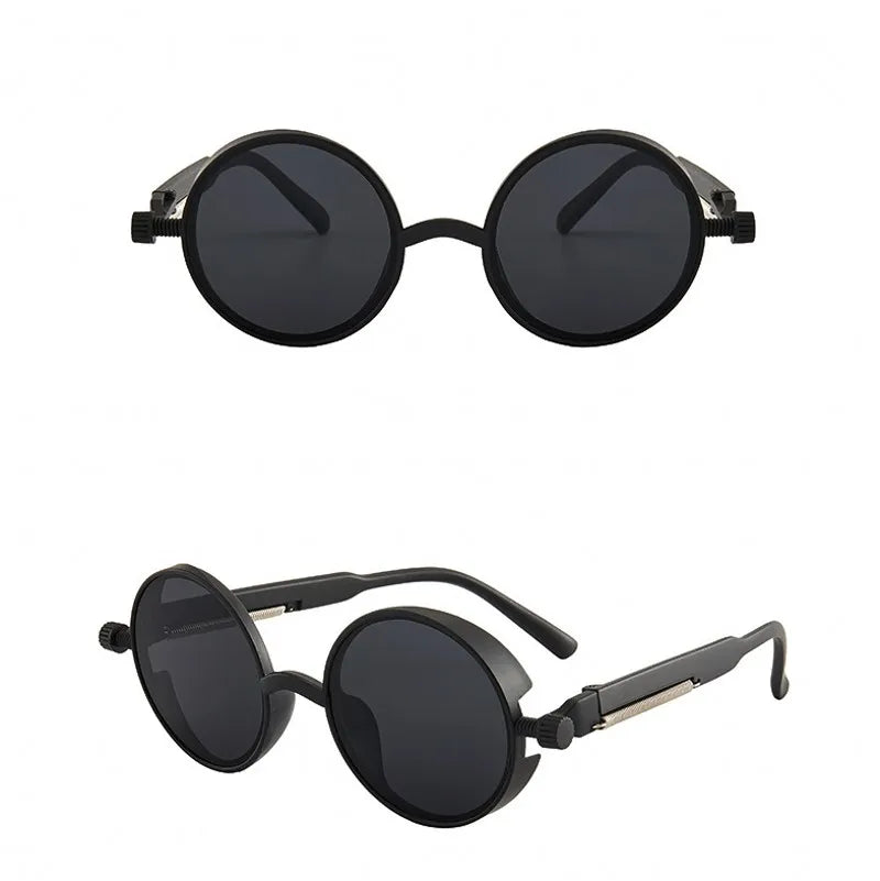 Steampunk Sunglasses Men Women Fashion Round Glasses Vintage Sun Glasses High Quality Unisex Cycling Glasses Motorcycle Goggles