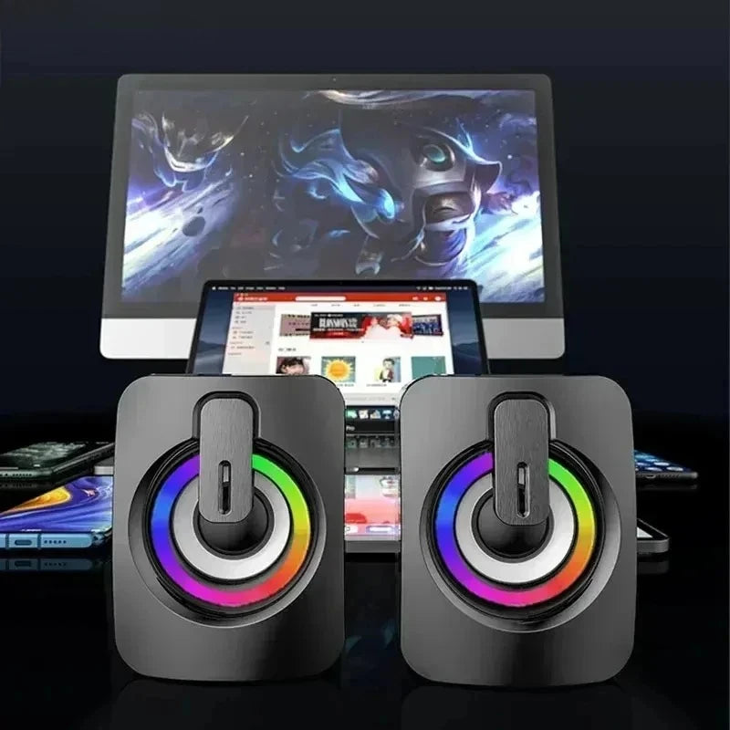 35mm AUX Computer Speaker Stereo Sound With Microphone For PC Macbook Desktop Notebook Home Office Loudspeaker Audio System