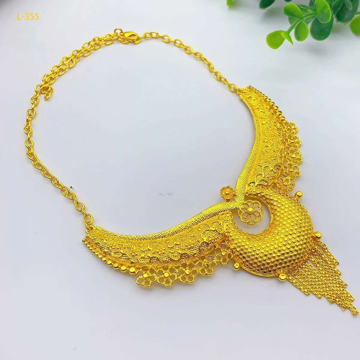 Dubai Jewelry Set For Women 24K Gold Color African Necklace Earrings Indian Nigeria Bridal Wedding Party Jewellery Gifts