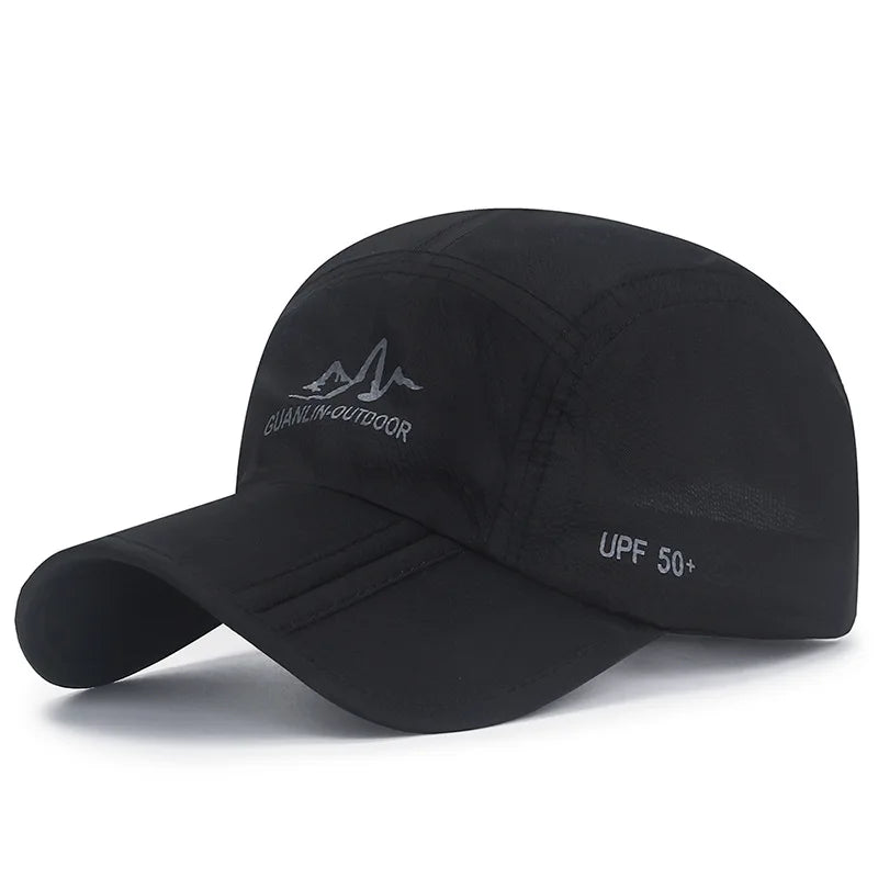 Baseball Cap Hiking Folding Sport Cap Snapback Mountaineering Hat Ultra-Thin Breathable Quick Drying Summer Men Women Outdoor