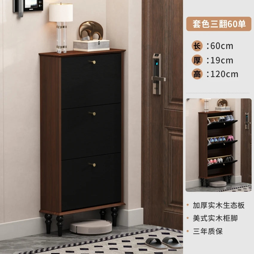Vertical Storage Shoe Cabinet Organizer Mobile Living Room Shoe Shelf Wooden College Dorm Essentials Gabinete Hotel Furniture