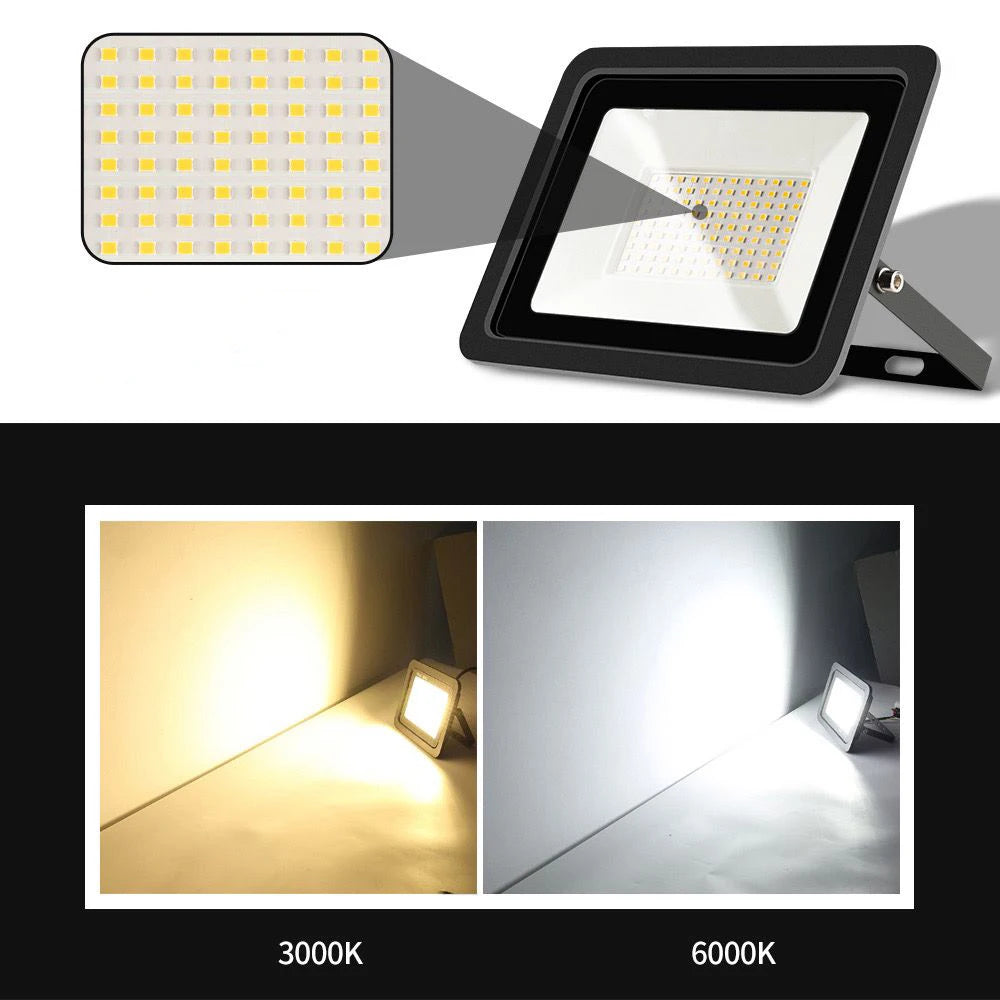 LED Flood Light AC220V 10W 20W 30W 50W 100W Outdoor IP68Waterproot Reflector Spotlight LED Projector Wall Floodlight Street Lamp