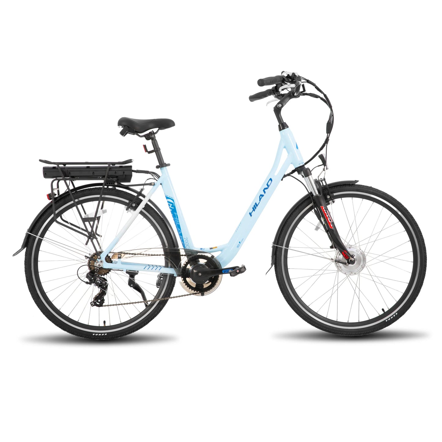 HILAND Adult electric road bike, detachable lithium battery, commuting electric bike,36V,7.8AH, 250W Motor,LCD Display, 20 MPH