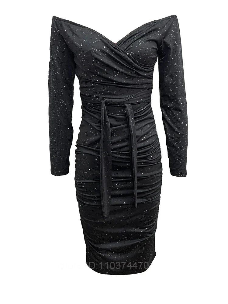 Sexy Bag Hip Waist Dress For Women 2024 Summer Elegant Evening Party Black Red Formal Occas Dress Female Clothing Mini Skirt