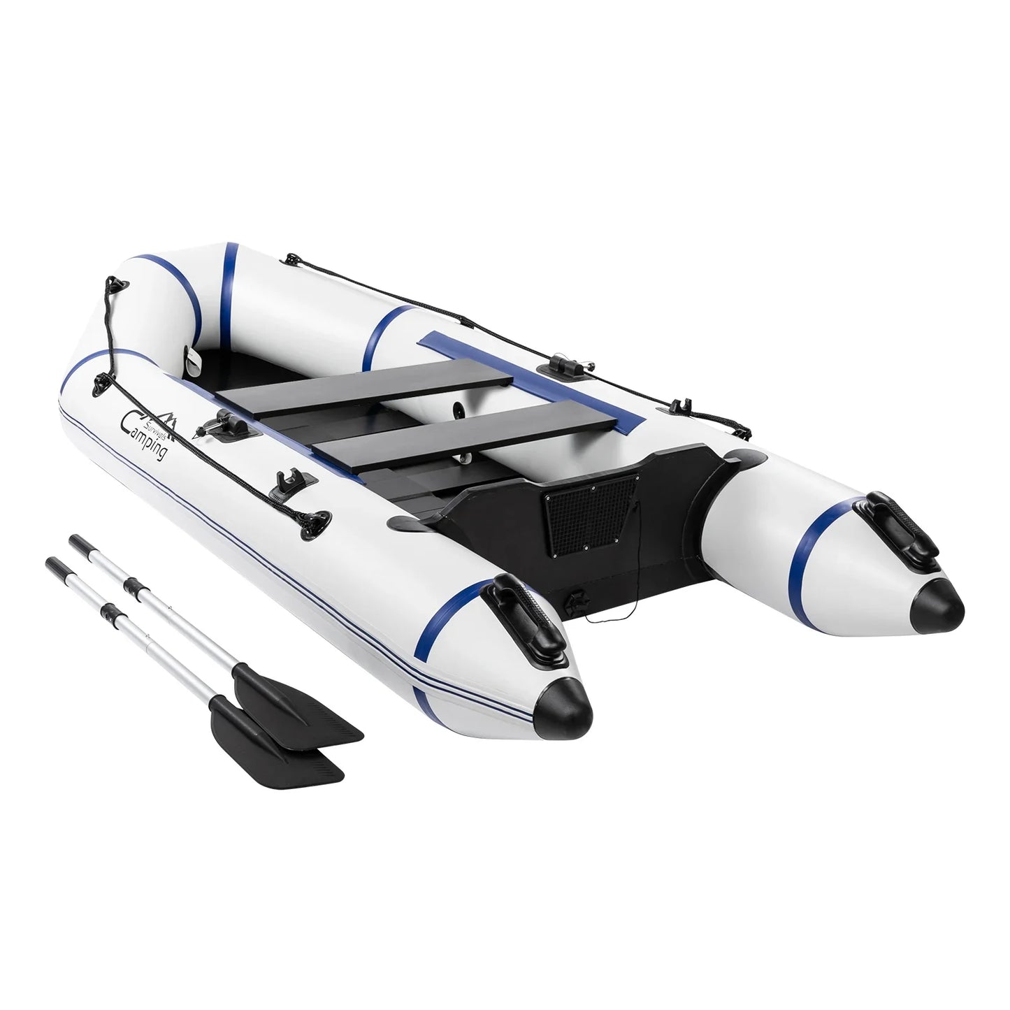 Camping Survivals 10ft PVC 330kg Water Adult Assault Boat Off-White