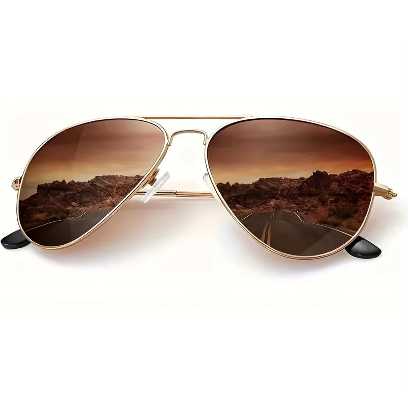 Luxury Metal Sunglasses Men Women Fashion Sun Glasses Anti Glare Sun Shades Glasses For Driving Beach Travel Fishing