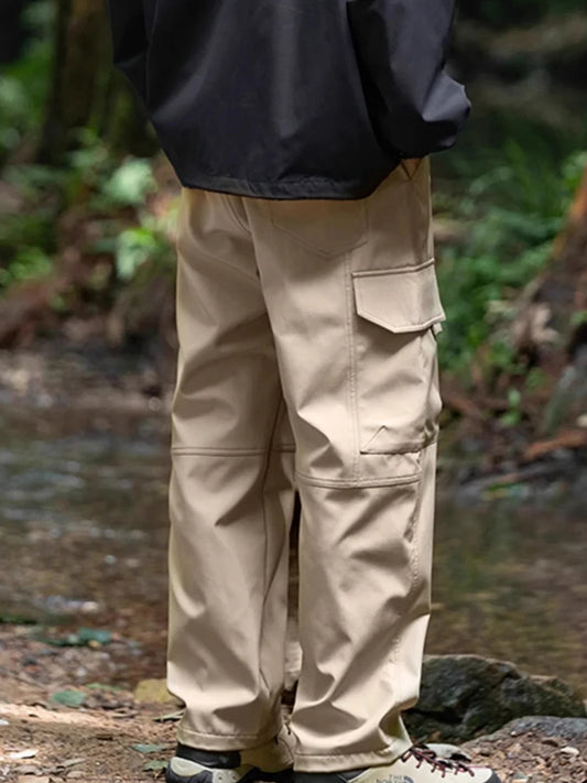 "Men's Tactical Cargo Pants - Military Work Pants with 6 Pockets Reinforced Knees & Belt Loops for Outdoor Hiking Workwear"