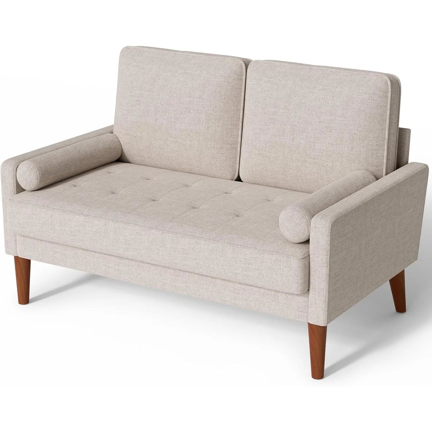 Loveseat Sofa, 48 Inch Small Sofa Couch for Bedroom and Living Room, Removable Sofa Cover Spring Cushions and Solid Wood Frame