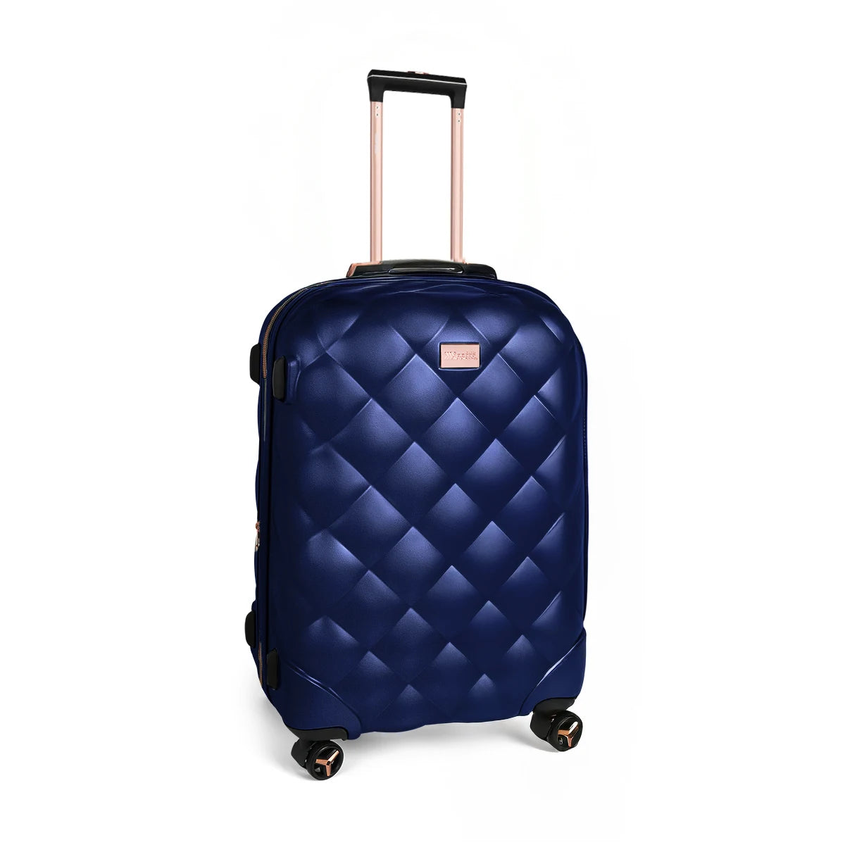 25 inch Medium Check in Luggage TSA Lock Lightweight Hard Shell Suitcase Telescopic Handle Black