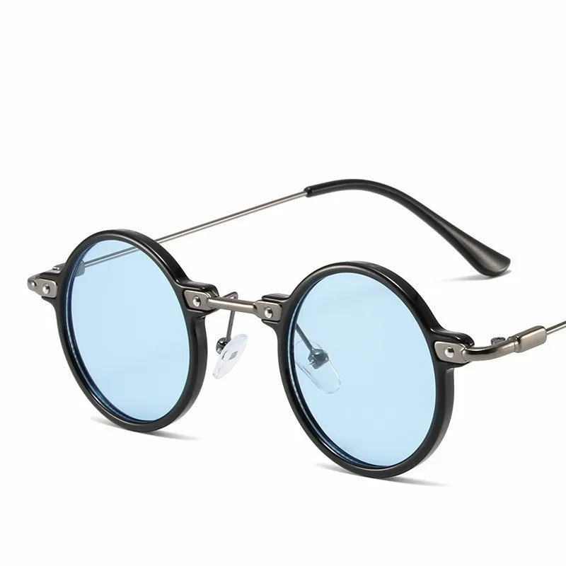 Round Sunglasses For Men Women Retro Steampunk Sun Glasses Male Female Brand Designer Metal Frame Eyewear Shades Oculos De Sol
