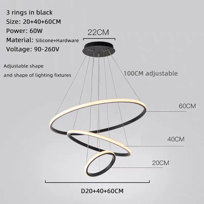 Modern Dining Room Pendant Lights Nordic LED Dining Table Ceiling Chandelier Living Room Home Indoor Bar Counter Hanging Lamp