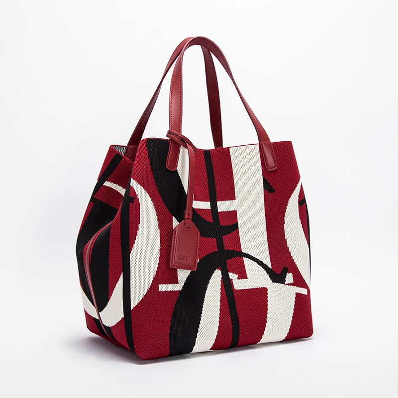 CH New Solid Color Outer Exquisite Fly Weaving Handmade Woven Large Capacity Shoulder Bag Ladies Handbag Fashion Classic