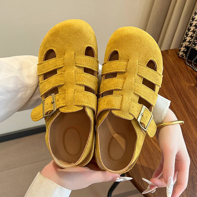 Shoes Woman 2025 Sandals Footwear Roman Platforms for Women's Trends Offers Comfortable Pink Mules Sandal Barefoot Summer Flats