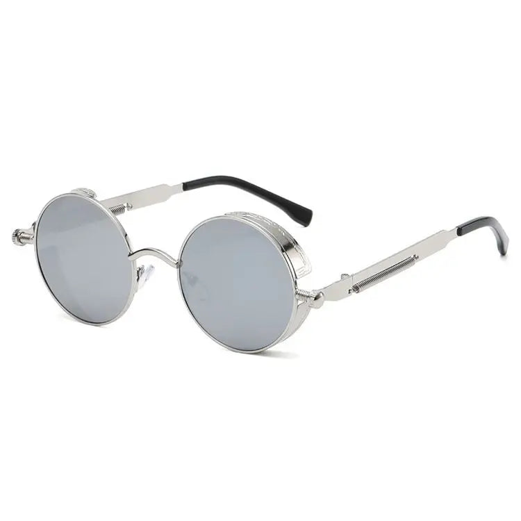 Metal Steampunk Sunglasses Men Women Fashion Round Glasses Brand Designer Vintage Sun Glasses High Quality Oculos de sol