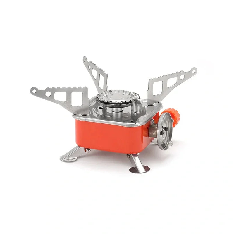 Portable Folding Gas Stove Card Camping Cookware Outdoor Mini Square Stove Ultra Light Travel Equipment Kitchen Supplies