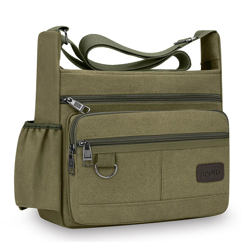 Men Canvas Shoulder Bags Casual Tote Travel Men's Crossbody Bag Luxury Messenger Bags Fashion High Quality Handbag
