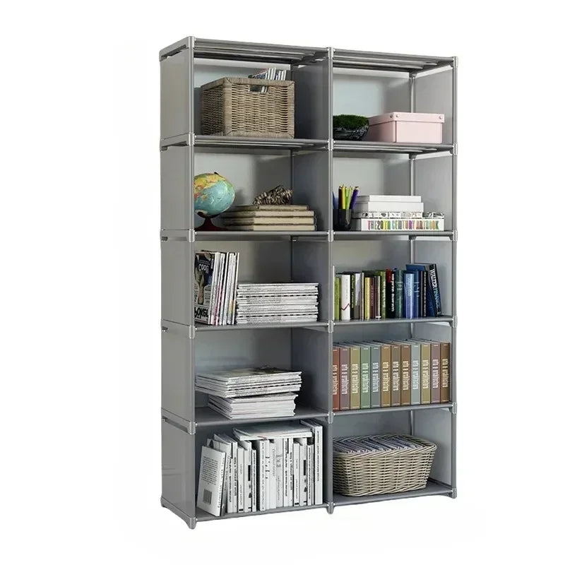 Simple Bookshelf Storage Rack Floor Standing Desk Bookshelf Simple Modern Student Storage Rack Storage Combination Cabinet