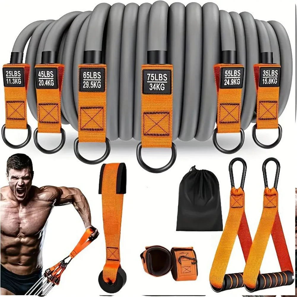 Resistance Bands Fitness Bands Set Heavy Duty Workout Bands with Handles Weight Bands Multi-Function for Yoga Home Workouts