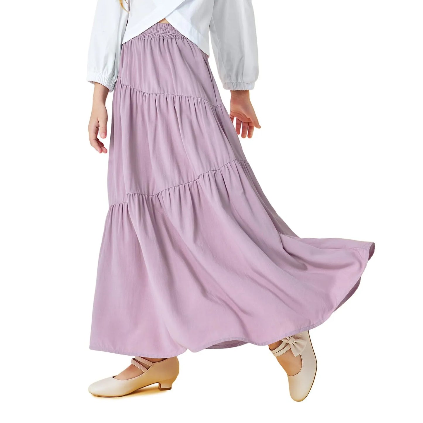 Girls Skirts Autumn New Childrens Clothing Korean Style Baby Girls Ruffled Jacquard Skirt Casual Simple and Daily