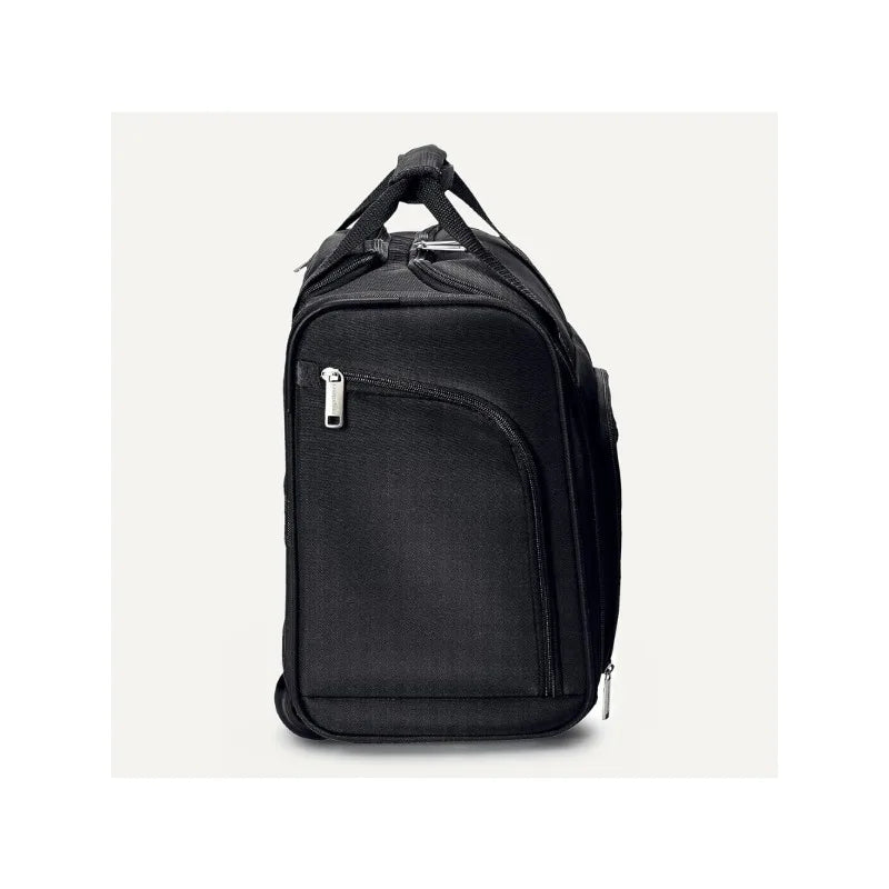Underseat Carry-On Luggage With Wheels, 14-inch Rolling Travel Bag, Black
