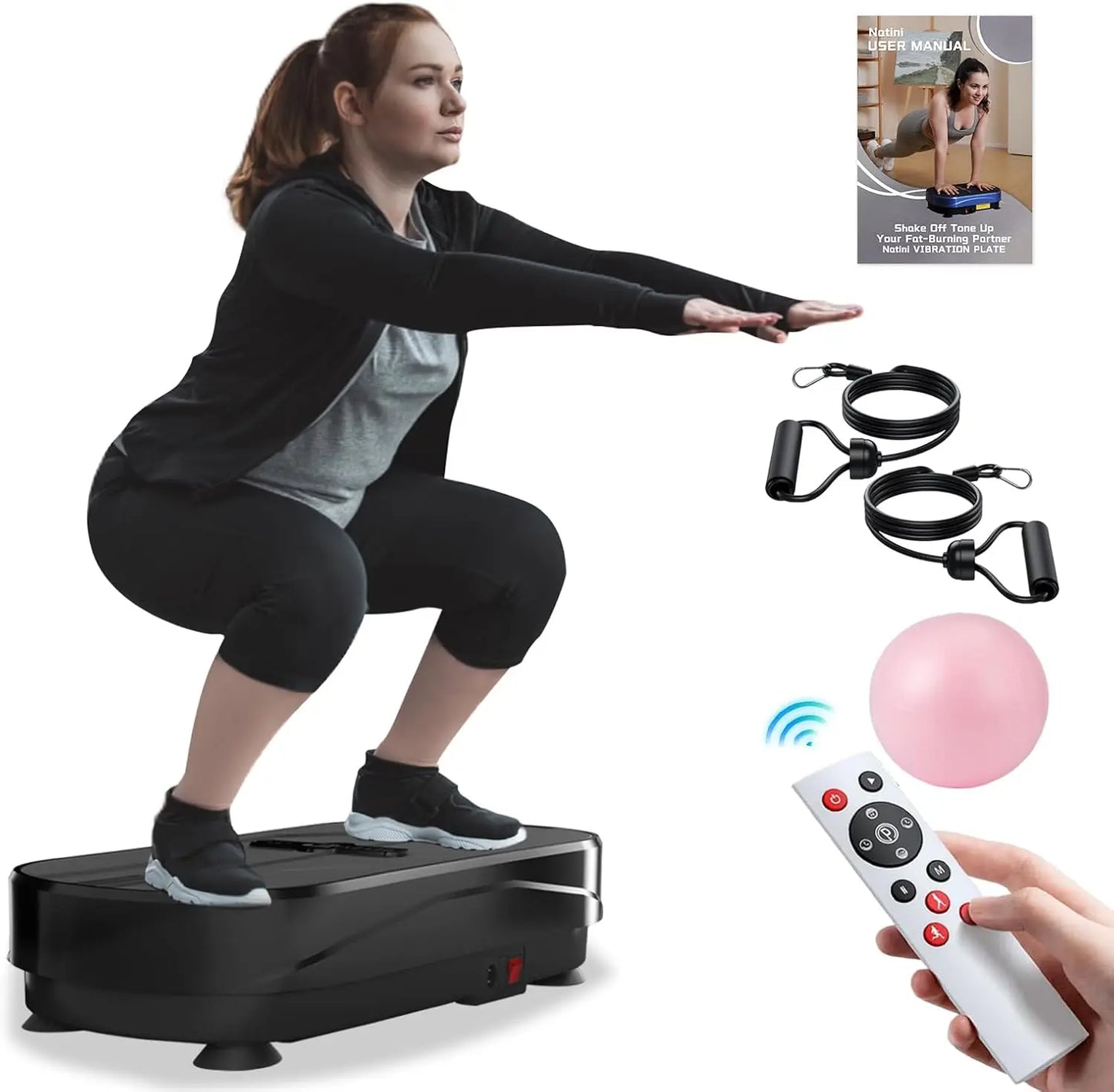 Vibration Plate Exercise Machine - Whole Body Workout Vibration Platform Lymphatic Drainage Machine for Weight Loss Home Fitness