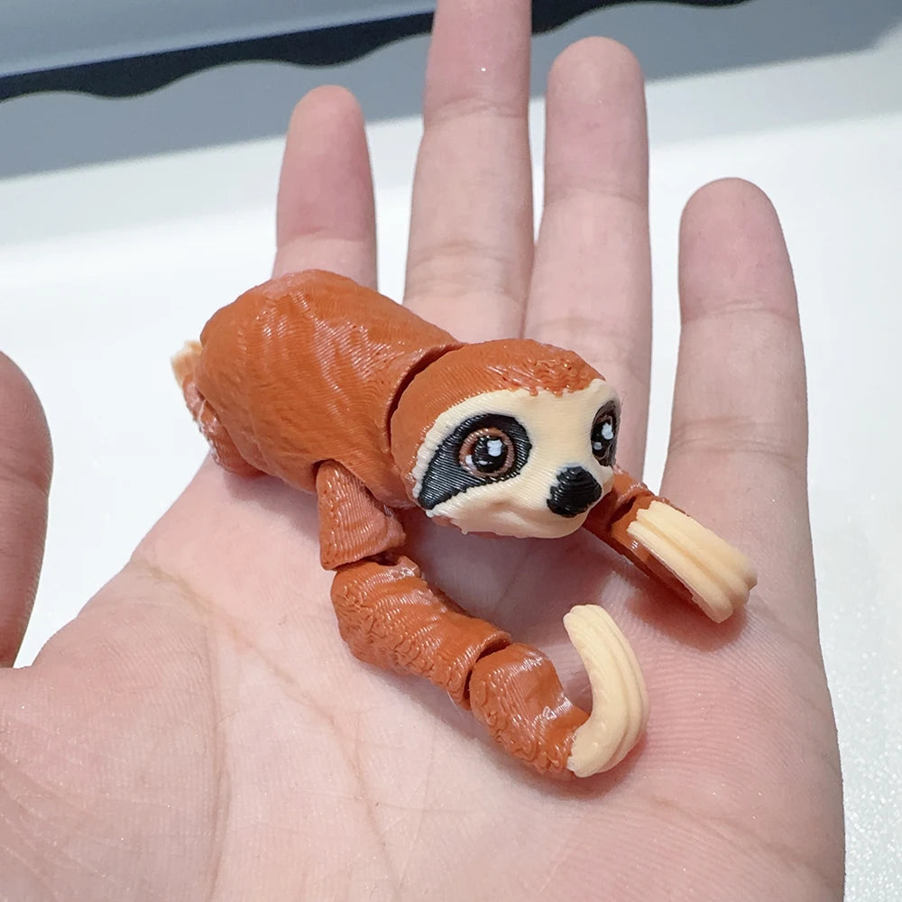 3d Printed Cute And Silly Sloth Model Plastic Ornament Desktop Decoration Sculpture Ornament Holiday Gift