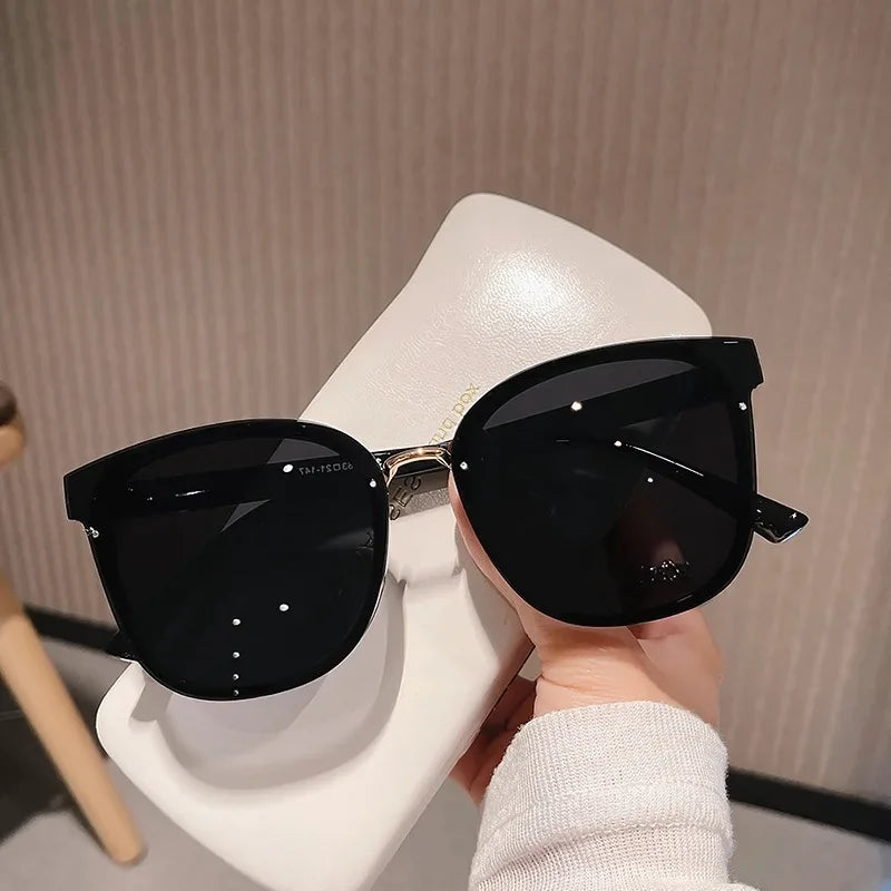 Sunglasses for women, high-end and slimming, polarized sunscreen sunglasses, large square frame, men's driving glasses