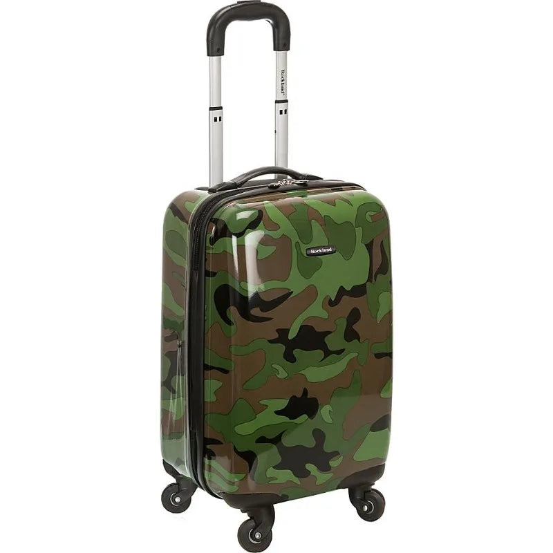 Safari Hardside Spinner Wheel Luggage, Magenta Leopard, Carry-On 20-Inch
