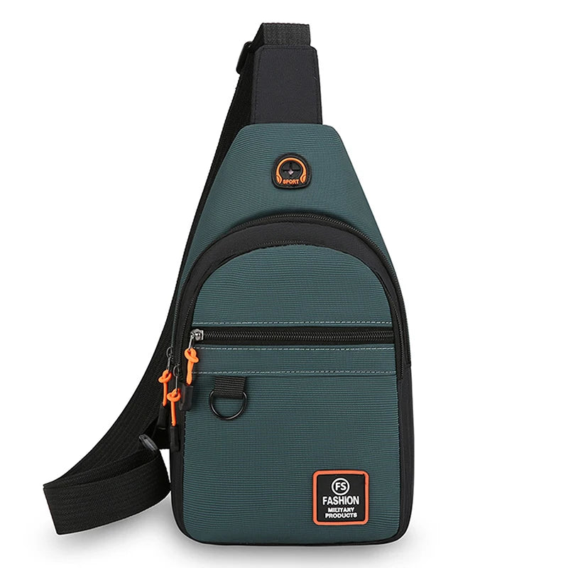 Fashion Men's Chest Bag Handbag Lightweight Oxford Fabric Crossbody Shoulder Bag Stylish Casual Waist Packs Male Chest Bag